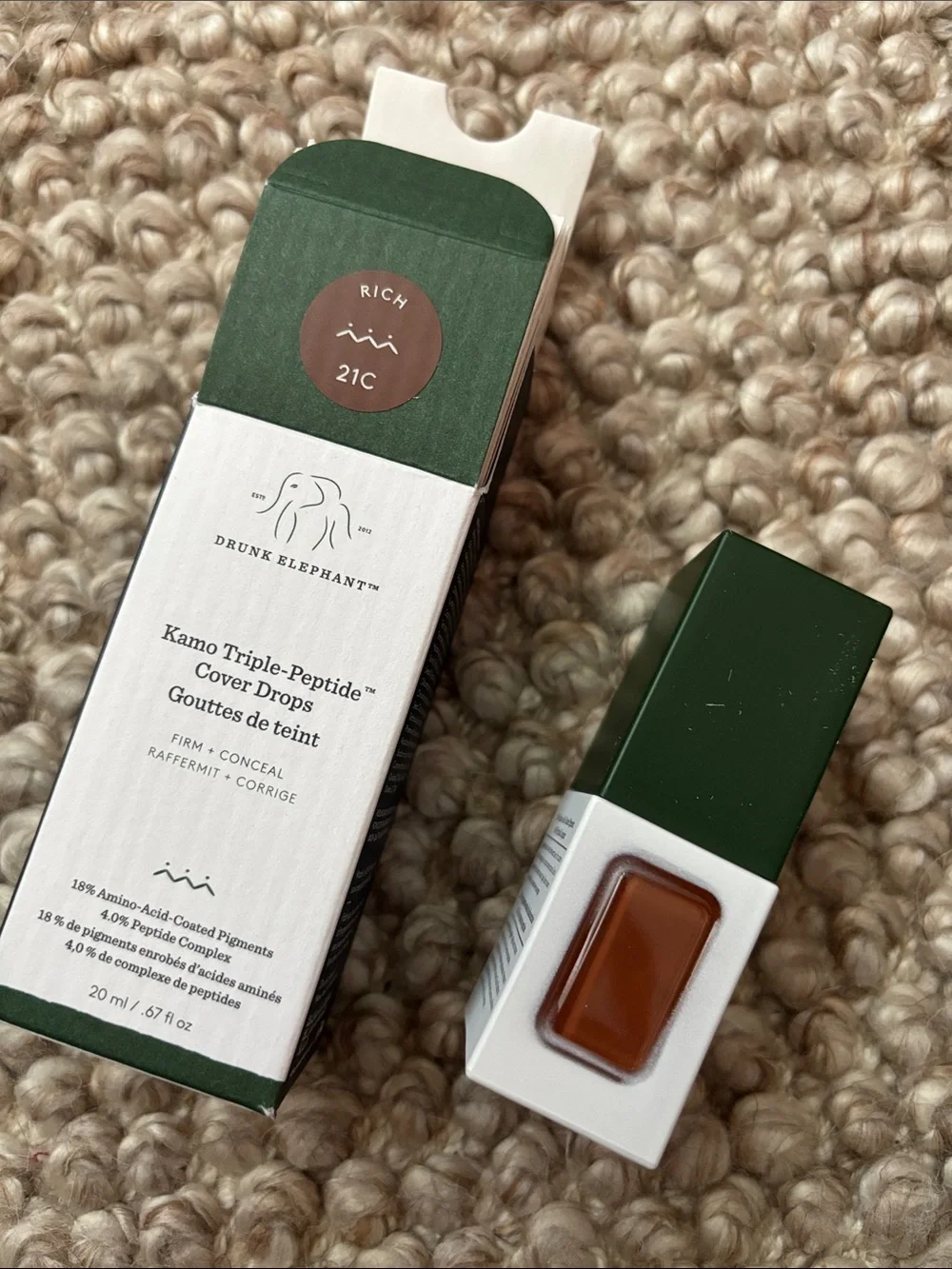 Nib drunk elephant Kamo Triple-Peptide™ Multi-Use Serum Foundation 21C